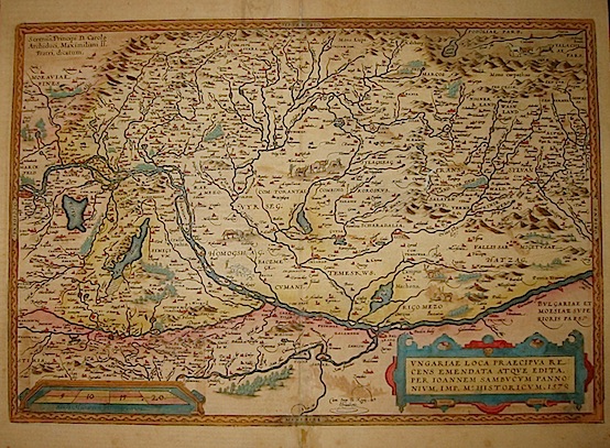 Ortelius Abraham (1528-1598) Ungariae loca praecipua recens emendata atque edita... 1608 Anversa